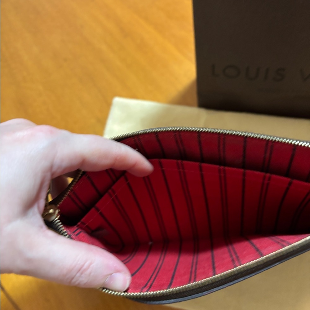 Louis Vuitton Neverfull MM Pouch Damier Ebene - Picture 3 of 7